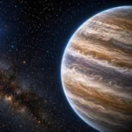 Observatoire sous ciel étoilé évoquant l’étude infrarouge d’une exo-Jupiter proche.