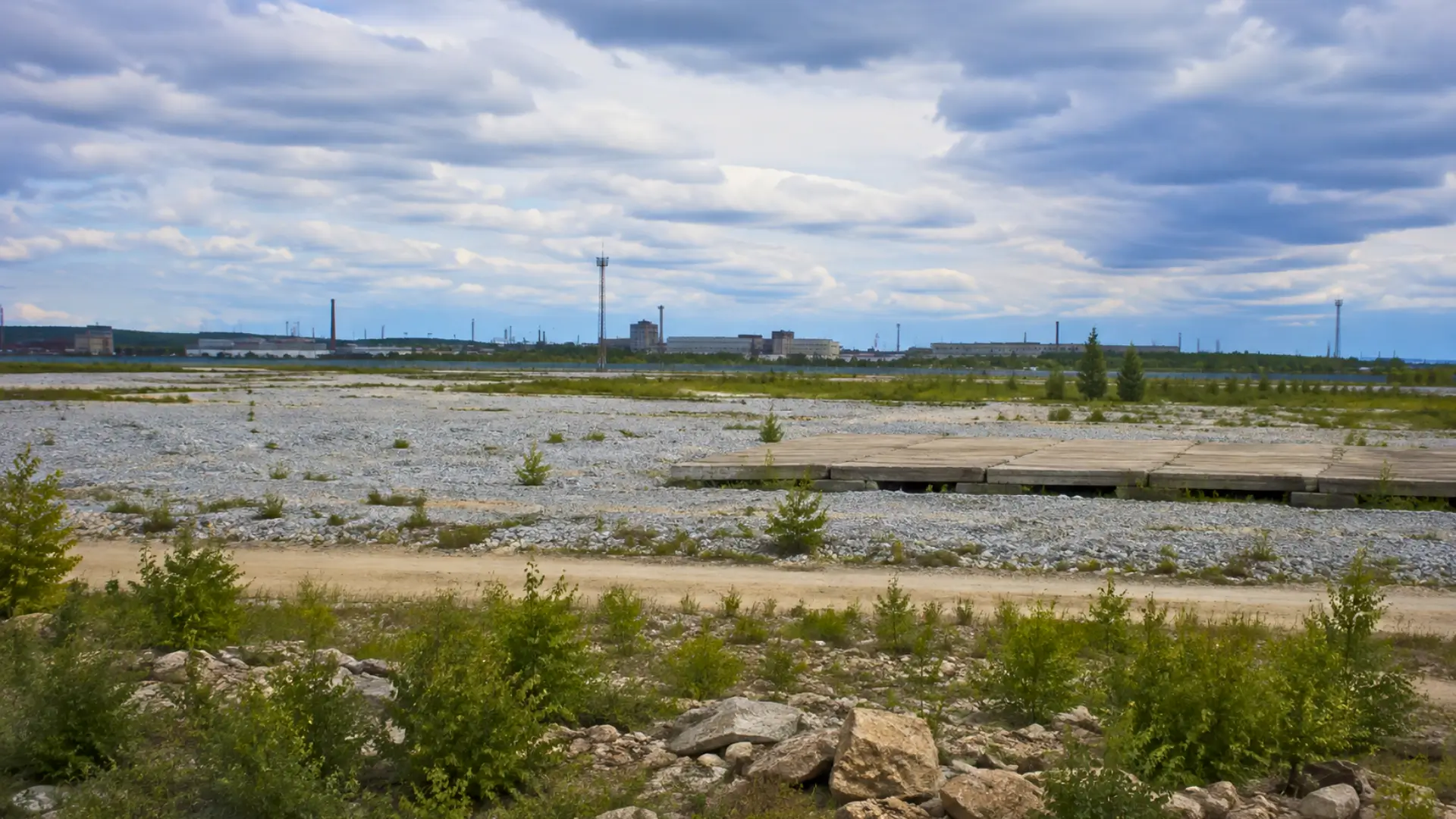 Ancien site du lac Karatchaï remblayé près du complexe nucléaire de Maïak, dans l’Oural russe