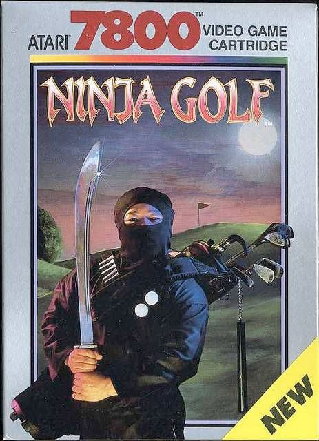 Les plus belles jaquettes  / Insert / pochettes de Jeux Vidéo Jaquette-jeu-bizarre-ninja-golf